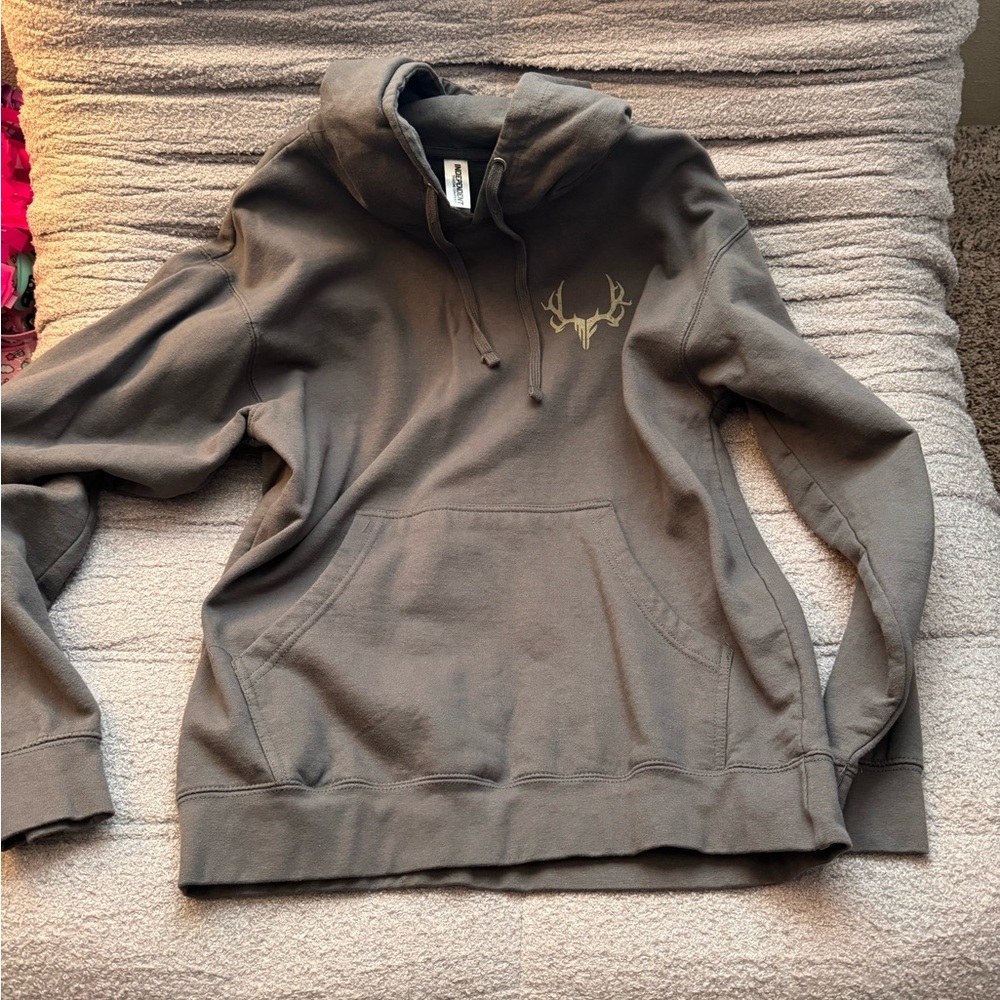 Gray Hoodie With Antler Design